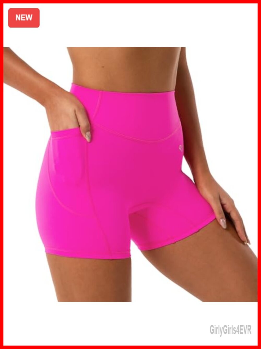 Women's 5 Inch Inseam Yoga Shorts with Pockets No Front Seam High Rise Biker